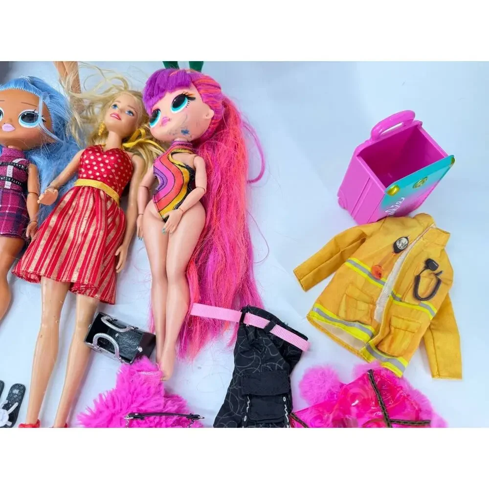 Barbie LOL Surprise OMG Ken Mixed Doll Lot Clothes Accessories 4.70 lb